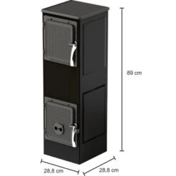 Werkstattofen Toba 2.0 (UNI 1000) Stahl Schwarz 6 KW EEK: A+ -Gartenwelt Verkauf 048126095445 VM01 100223 L