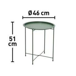 Beistelltisch Satipo Rund Grün Ø 46 Cm X 51 Cm -Gartenwelt Verkauf 048126613977 VM01 061020 L