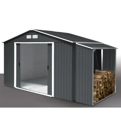 Duramax Kaminholzregal 182 X 162,5 X 74 Cm (B X H X T) Anthrazit 2 Duramax Kaminholzregal 182 X 162,5 X 74 Cm (B X H X T) Anthrazit - Image 2