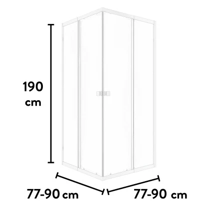 Baliv Duschkabine DUK-90.11E 77 Cm - 90 Cm Weiß 9 Baliv Duschkabine DUK-90.11E 77 Cm - 90 Cm Weiß - Image 9