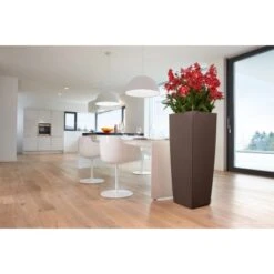 Lechuza Pflanzgefäß Cubico Alto Premium 40 Cm X 40 Cm Espresso Metallic -Gartenwelt Verkauf 261653 4186 3