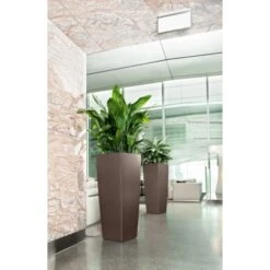 Lechuza Pflanzgefäß Cubico Alto Premium 40 Cm X 40 Cm Espresso Metallic -Gartenwelt Verkauf 261653 4186 5