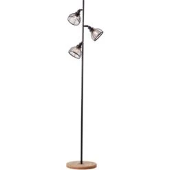 Brilliant Stehleuchte Avia Schwarz Und Holz -Gartenwelt Verkauf 4004353397004 4731 S 01