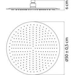 AquaSu Kopfbrause Santico Rund Edelstahl Ø 50 Cm -Gartenwelt Verkauf 4006596722759 2177 3