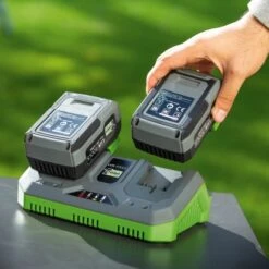 LUX 20 V Doppel-Schnellladegerät 1 PowerSystem -Gartenwelt Verkauf 4007871960552 A 01