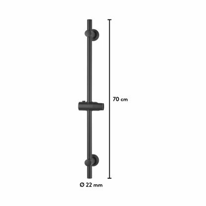 Baliv Brausestange DST-70.21, 70,5 Cm Mattschwarz 2 Baliv Brausestange DST-70.21, 70,5 Cm Mattschwarz - Image 2