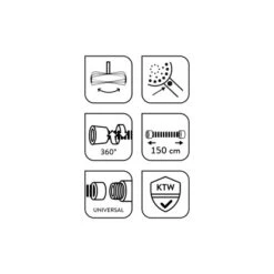 Baliv Überkopfbrause-Set KBS-14.120 Verchromt -Gartenwelt Verkauf 4007873340123 110