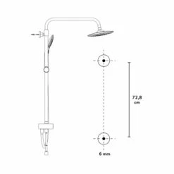Baliv Überkopfbrause-Set KBS-14.120 Verchromt -Gartenwelt Verkauf 4007873340123 90
