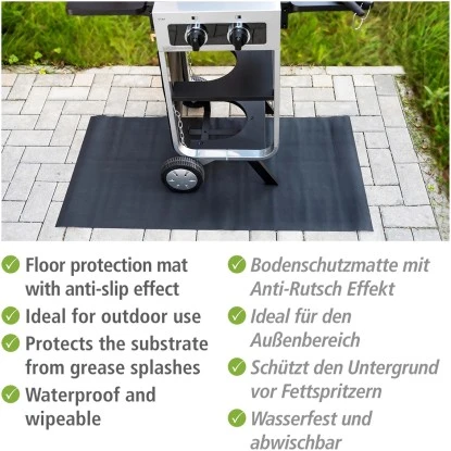 Wenko Spritzschutzmatte Suma 120 Cm X 60 Cm Wasserfest Und Abwischbar Schwarz 2 Wenko Spritzschutzmatte Suma 120 Cm X 60 Cm Wasserfest Und Abwischbar Schwarz - Image 2