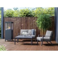 Gaskamin Ridera 6,5 KW Mit Panoramaglas Und Lava-Deko-Steinen -Gartenwelt Verkauf 4048126602964 AB02 070820