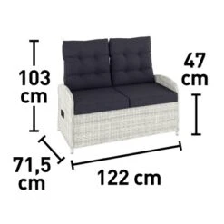Lounge-Set Kalgan 6-teilig Wicker Eisgrau (B-Ware) -Gartenwelt Verkauf 4048126625642 170