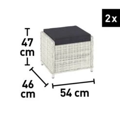 Lounge-Set Kalgan 6-teilig Wicker Eisgrau (B-Ware) -Gartenwelt Verkauf 4048126625642 190