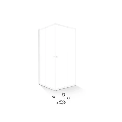 Baliv Duschkabine DUK-90.11E 77 Cm - 90 Cm Weiß 4 Baliv Duschkabine DUK-90.11E 77 Cm - 90 Cm Weiß - Image 4