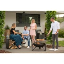 Westmann Premium Grill Feuerstelle Inkl. Grillrost Ø 70 Cm X 75 Cm Schwarz -Gartenwelt Verkauf 4260280773407 1741 AB 02