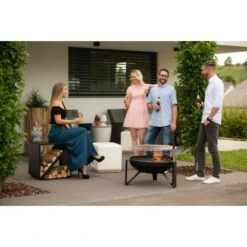 Westmann Premium Grill Feuerstelle Inkl. Grillrost Ø 70 Cm X 75 Cm Schwarz -Gartenwelt Verkauf 4260280773407 1741 AB 06