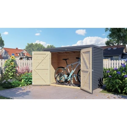 Bertilo Gartenschrank Box Bike 103 Cm X 207 Cm Anthrazit FSC® 14 Bertilo Gartenschrank Box Bike 103 Cm X 207 Cm Anthrazit FSC® - Image 14
