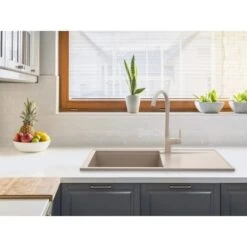 Miló Einbauspüle Granitverbundstoff Palladio 86 Sand -Gartenwelt Verkauf 5903140018087 30