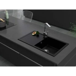 Miló Einbauspüle Granitverbundstoff Blissano 76 Schwarz -Gartenwelt Verkauf 5903140018100 30