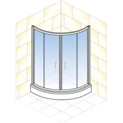Schulte ExpressPlus Runddusche Sunny Sicherheitsglas Chromoptik 190x90x90cm -Gartenwelt Verkauf 63462 2053 4060991051197 2