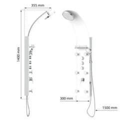 Eisl Duschpaneel Karibik 3 In 1 Mit Regendusche Sechs Massagedüsen Weiß -Gartenwelt Verkauf 7663628 2759 3