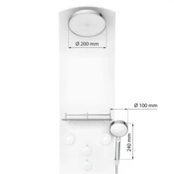 Eisl Duschpaneel Karibik 3 In 1 Mit Regendusche Sechs Massagedüsen Weiß -Gartenwelt Verkauf 7663628 2759 4