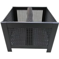 Lienbacher Pelletsbrennkorb Schwarz Beschichtet Eckig