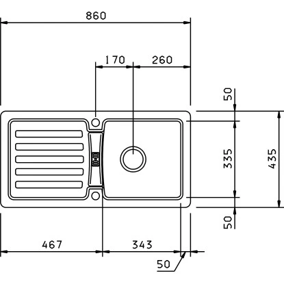 Eurodomo Einbauspüle Prima 86 Cm Espresso 2 Eurodomo Einbauspüle Prima 86 Cm Espresso - Image 2